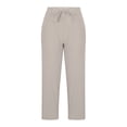 thumbnail image 5 of Diufon Cotton Linen Womens Pants Solid Color Lounge Pants High Waist Drawstring Pants with Pockets, 5 of 5