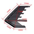 thumbnail image 4 of Miulika 2x Car Side Air Flow Fenders Sticker 3D Stickers Auto External Accessories Fit Black, 4 of 6