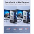 thumbnail image 2 of BENFEI 4K DisplayPort to HDMI Adapter 2-Pack, Unidirectional DP 1.2 Computer to HDMI 1.4 Screen Converter Male to Female - Compatible with Laptop, Desktop, Monitor, HDTV, AMD/NVIDIA Graphics, 2 of 8