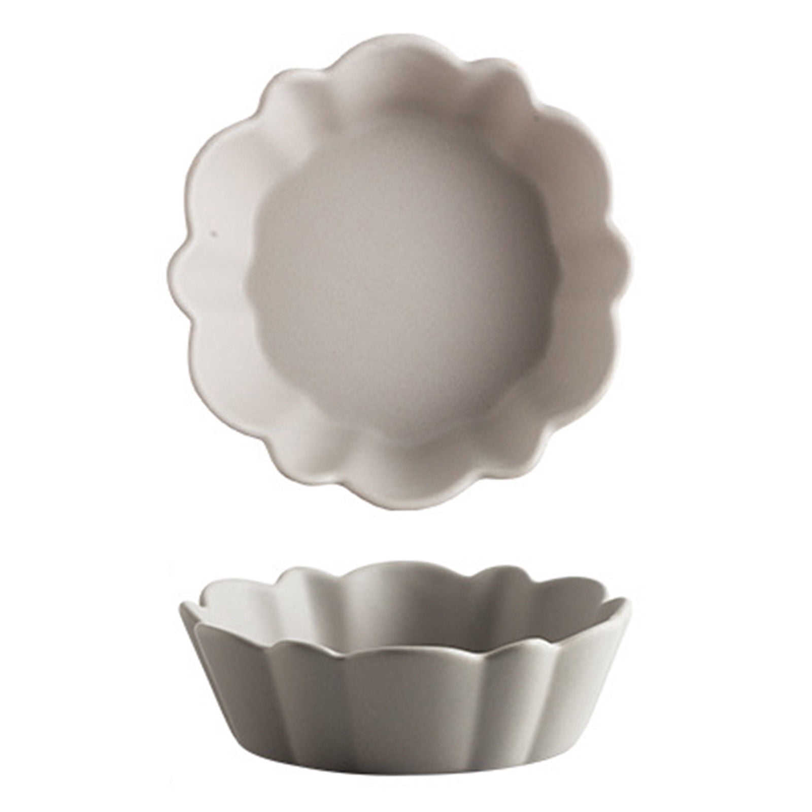 Qeeadeea Small Round Baking Dish Set Of 2, Colorful Ceramic Pie Pan, Round Pie Dish, Morandi Color Tableware-gray-15x15x4.5cm, 400ml