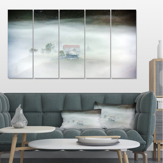 Morning Fog at Sunrise - Landscape Photo Canvas Art Print