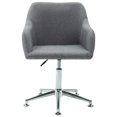 thumbnail image 2 of vidaXL Swivel Dining Chairs 2 pcs Light Grey Fabric, 2 of 5