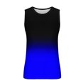 thumbnail image 3 of IROINID Débardeurs pour Hommes, Mode Décontractée Dégradé Imprimé Sans Manches Chandail Col Rond Débardeurs de Sport, 3 of 4