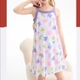 thumbnail image 4 of Zwiiyzr 2025 Robe de Nuit Douce pour Fille 3-10 Ans Sans Manches à Bretelles Spaghetti Pyjama Robe pour Enfants Tenue de Nuit Violet, 4 of 4