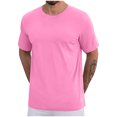 thumbnail image 2 of Gspmoly T-Shirt pour Homme, T-Shirt de Sport Uni Décontracté à Manches Courtes et Col Rond pour Homme, Hauts pour Sortir, Offres des Fêtes, 2 of 4