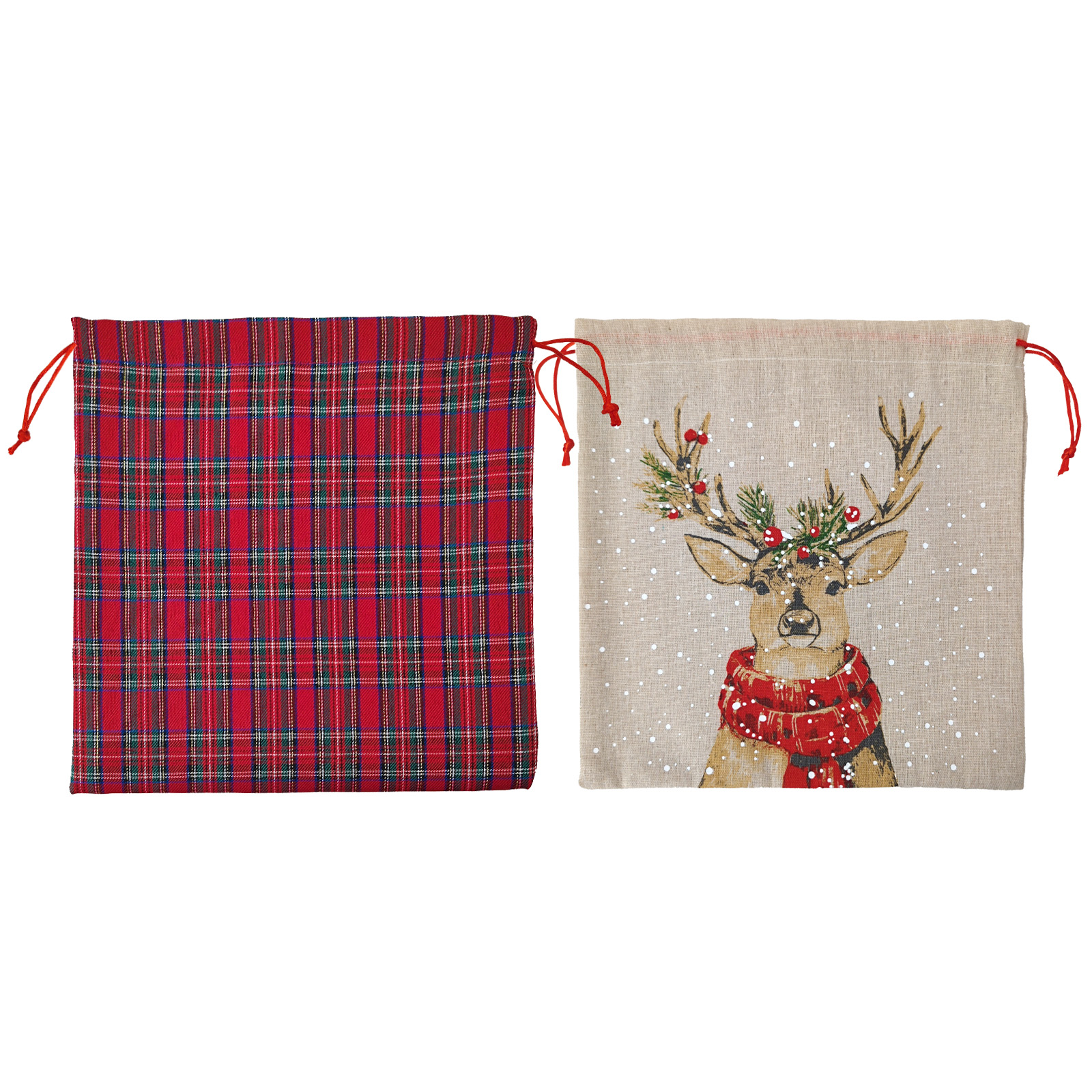 Holiday Time 2 Count Deer Christmas Gift Bags