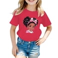 thumbnail image 1 of PMVFHDE Hauts pour Filles Hauts pour Fille Hauts pour Fille T-Shirts Tendance pour Fille T-Shirts Graphiques pour Filles T-Shirts Graphiques pour Enfant Fille T-Shirt Graphique à Col Rond à Manches Courtes T-Shirt Rose Vif,13-14 Ans, 1 of 5