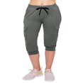 thumbnail image 1 of CHOK Pantalon Cargo Jogger Décontracté Super Doux pour Femmes Noir G, 1 of 6