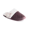 thumbnail image 2 of Charter Club Women’s Quilted Microvelour Scuff Slippers, Purple, Medium, 2 of 3