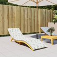 thumbnail image 1 of vidaXL Sun Lounger Cushion Leaf Pattern Oxford Fabric, 1 of 5
