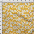 thumbnail image 3 of oneOone Polyester Lycra Mustard Yellow Fabric Florals Sewing Material Print Fabric By The Yard 56 Inch Wide, 3 of 4
