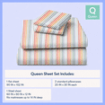thumbnail image 2 of Mainstays Kids 220TC Cotton Multi Stripe Queen, 4 Piece Sheet Set, 2 of 8