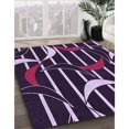 thumbnail image 3 of Ahgly Company Tapis d'Intérieur Lavable à la Machine, Carré, Transitionnel, Lavande Violet, Tapis de Zone, 8 Pieds Carré, 3 of 7