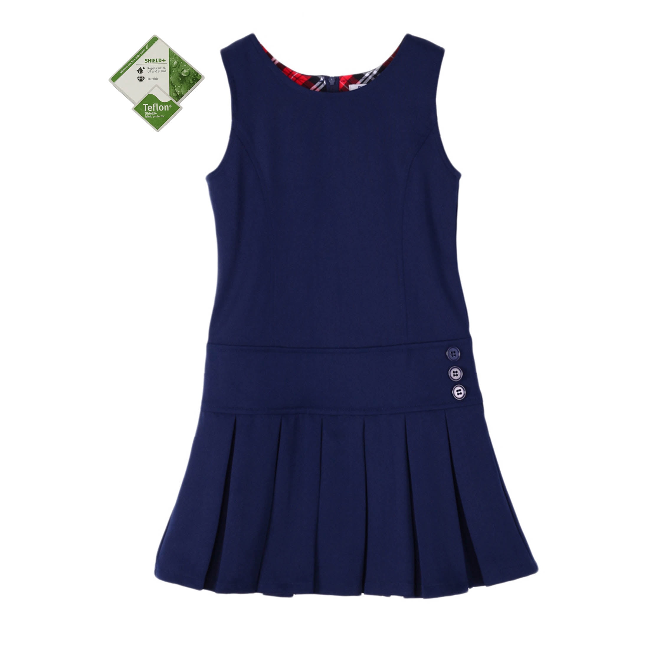 Bienzoe Girl's Stretchy Pleated Durable School Uniforms Jumper Navy 5