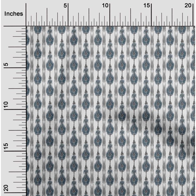 oneOone Tissu Popeline de Coton Rayé Ikat Imprimé Tissu BTY 42 Pouces de Large