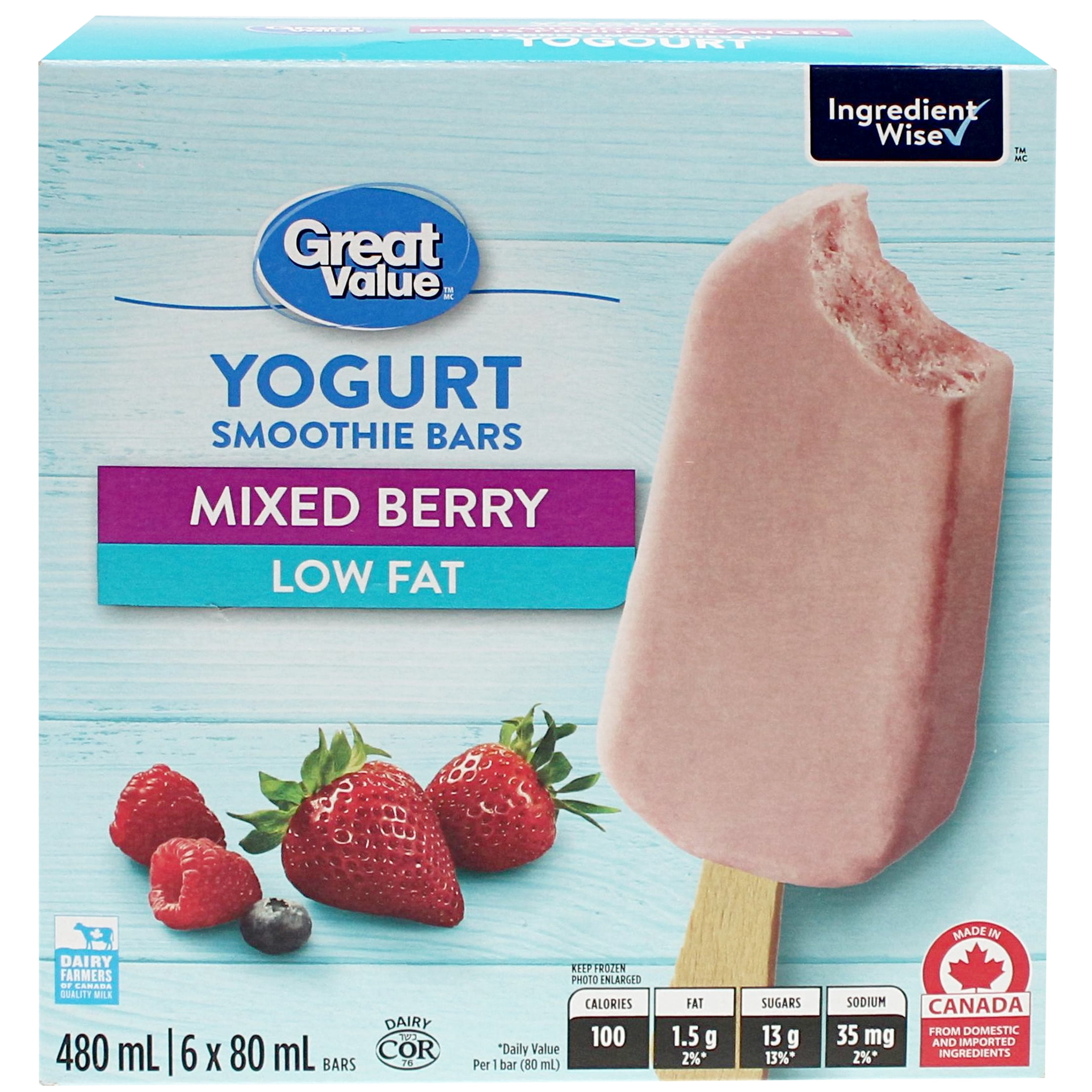 Barres Smoothies au Yogourt aux Petits Fruits Mélangés 6x80ml
