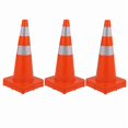 thumbnail image 1 of 12 Pack 28" Heavy Duty Traffic Cones with Reflective Collars, PVC Safety Cones for Construction, Parking Lots, Events, 1 of 8