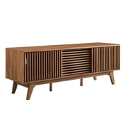 Modway Iterate Modern Wood TV Stand for TVs up to 59" in Walnut