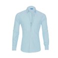 thumbnail image 2 of Faithtur Men Slim Fit Shirts Solid Color Hidden Zipper Button-Down Long Sleeve Tops Turn-Down Collar Spring Fall Casual Clothes, 2 of 4