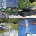 thumbnail image 2 of Solar Fountain Waterfall Pump Outdoor Rotatable 4 Nozzles Landscape Decoration Decorative Pond for Bird Bath Pool Fish Tank 5W, 2 of 9