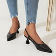 thumbnail image 4 of Womens Shoes Snake Pattern Sandals Casual Comfortable High Heel Pointed Toe Buckle Pumps, 4 of 9