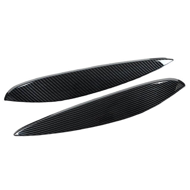 Headlamp Eyelid, Protective Stylish 2pcs Headlight Eyebrow For Cars Carbon Fiber Style