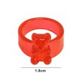thumbnail image 3 of LYMAYTER Candy Color Ring Little Bear Ring - Korean INS Style, Acrylic, 3 of 7