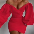 thumbnail image 2 of Ketyyh-chn99 Robes Formelles pour Femmes Robes de Soirée pour Mariage Robe de Soirée Maxi Élégante Taille Haute Robe de Fête de Mariage Robe Longue Rouge,G, 2 of 4