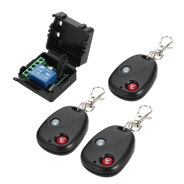 Yeacher Smart Home 433Mhz DC 1CH Wireless Remote Switch Relay Receiver Universal Remote Control Switch Module and RF Remote Controls 1527