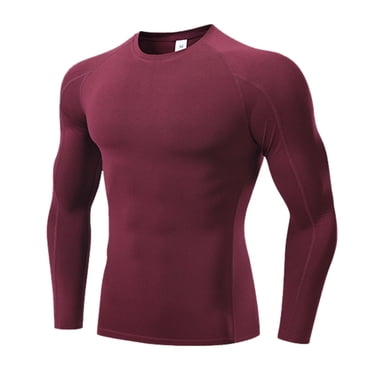 Ketyyh-chn99 Chemises Habillées pour Hommes Coupe Régulière Vêtements d'Automne T-Shirts Ajustés pour Hommes Entraînement Physique Sports Course Entraînement T-Shirt à Manches Longues Blanc,G