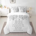 thumbnail image 2 of Erosebridal Ensemble de Literie Complet Motif Cœur d'Amour Format Simple, Ensemble de Lit Romantique de la Saint-Valentin, Gris, Réversible, 2 of 5
