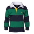 thumbnail image 1 of Sportoli?‚? ® Petit Garçon Polo Rugby à Manches Longues Rayé Grand en Coton 100 % - Vert (Taille 3), 1 of 7