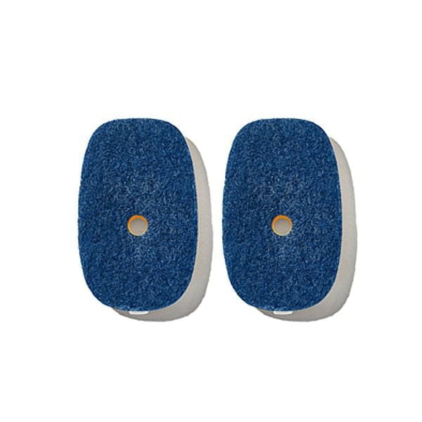 OXO Softworks Recharge de Récurage à Vaisselle avec Distributeur, Lot de 2, avec Tampons à Récurer Bleus Durables Comprenant un Trou central pour l'Accessoire, Conçus pour Être Utilisés avec un Récurage à Vaisselle avec Distributeur de Savon, Sûrs pour les Batteries de Cuisine Antiadhésives, et Comprend un Grattoir à l'Arrière pour Enlever les Aliments Cuits au Four.