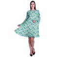 thumbnail image 2 of Moomaya Robe d'Été Fluide à Manches Longues Imprimée pour Femmes, Longueur Genou, Évasée, 2 of 6
