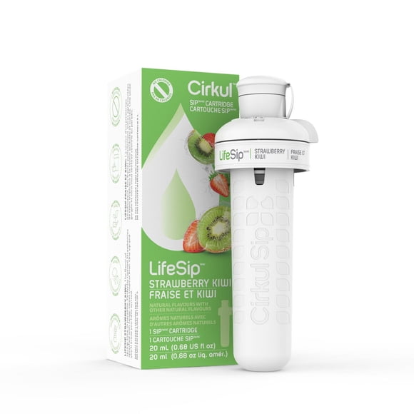 Cirkul LifeSip Aromatisant d’eau à saveur de Fraise-Kiwi, paquet d’un cartouche