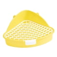 thumbnail image 4 of GROWTH TANK Pet Toilet Bunny Corner Toilet Box Rabbit Litter Pan Easily to Clean for Yellow, 4 of 9