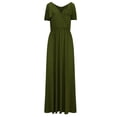 thumbnail image 3 of UPPADA Robe Grande Taille pour Invitées de Mariage pour Femmes à Manches Courtes Robe de Bal de Mariage de Fin d'Année Robe Formelle Robe Longueur au Sol Robe Cocktail de Mariage Robe Portefeuille Formelle Offres d'Accès Anticipé 2025, 3 of 5
