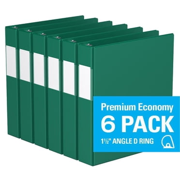 Davis Group, Premium Economy, D Ring, Binder, 6 Pack, 1.5"