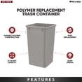 thumbnail image 3 of Rev-A-Shelf 27 qt. Replacement Waste Container for Rev-A-Shelf Pullouts, Silver, 2-pack, 3 of 8