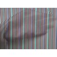 thumbnail image 3 of oneOone Tissu Popeline de Coton Imprimé Rayures Multicolores Tissu au Mètre 42 Pouces de Large, 3 of 3