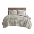 thumbnail image 1 of Beautyrest Maddox 3 Piece Striped Seersucker Oversized Comforter Set, 1 of 9