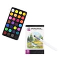 thumbnail image 5 of UNIQUE CREATIV ART Watercolour Cake Set - 28 Colours with Pad & Waterbrush, 5 of 5