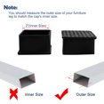 thumbnail image 3 of Unique Bargains Desk Table Leg Caps End Tip Home Furniture Protector 4pcs 2'x2' (50x50mm), 3 of 7