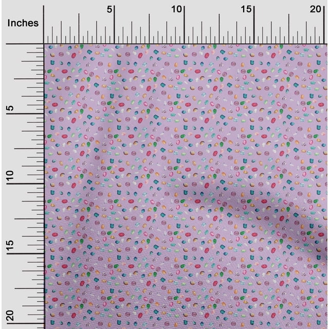 oneOone Cotton Flex Fabric Crystal & Gemstone Ocean Print Fabric BTY 40 Inch Wide