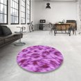 thumbnail image 4 of Ahgly Tapis d'Intérieur Lavable en Machine Carré Transitionnel Heliotrope Violet, 4 Pieds Carré, 4 of 7
