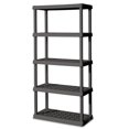 thumbnail image 1 of Sterilite 75.2 Inch Heavy Duty Durable 5 Shelf Ventilated Shelving Unit, 4 Pack, 1 of 8
