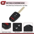 thumbnail image 4 of 3 Buttons Key Shell MLBHLIK6-1T for Honda CR-V 2014-2016 for Honda Fit 2015-2020 Keyless Entry Remote Key Fob, 4 of 7