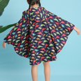 thumbnail image 4 of Children‘s Boys Girls Dinosaur Rainbow Printed Button Rain Jacket Hooded Windproof Raincoat, 4 of 4