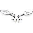 thumbnail image 2 of Krator Custom Rear View Mirrors Black Pair w/Adapters Compatible with Kawasaki Ninja ZX1000 ZX-10R, 2 of 3