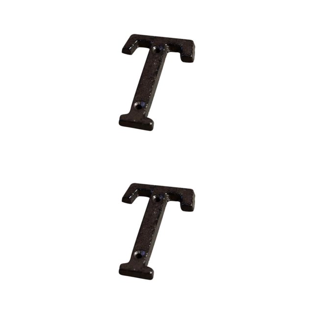 Maytalsory Metal House Number Plaque Durable And Rustproof Easy To Install Metal Letters House Numbers Iron Decoration Doorplate B17--T 2Set
